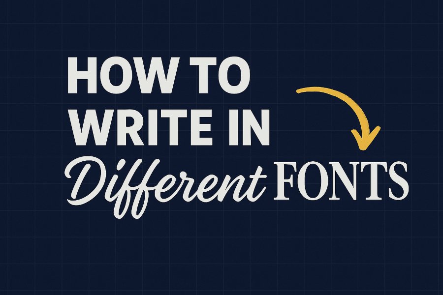 How to Write in Different Fonts
