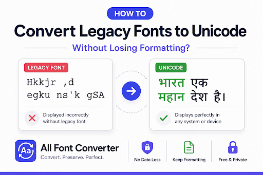 How to Convert Legacy Fonts to Unicode Without Losing Formatting?